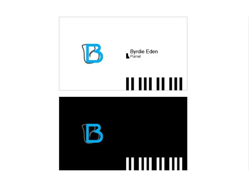 Logo Design - Byrdie Eden - Pianist